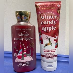 New Sealed Winter Candy Apple Shower Gel & Ultimate Hydration Body Cream Lotion
